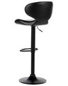 Set of 2 Faux Leather Swivel Bar Stools Black CONWAY II_894615
