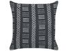 Cotton Cushion Geometric Pattern 45 x 45 cm Black and White BENZOIN_838886