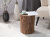 Mesa auxiliar de madera de teca oscura ⌀ 30 cm DAWSON_735982