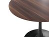 Round Dining Table ⌀ 90 cm Dark Wood with Black BOCA_821582