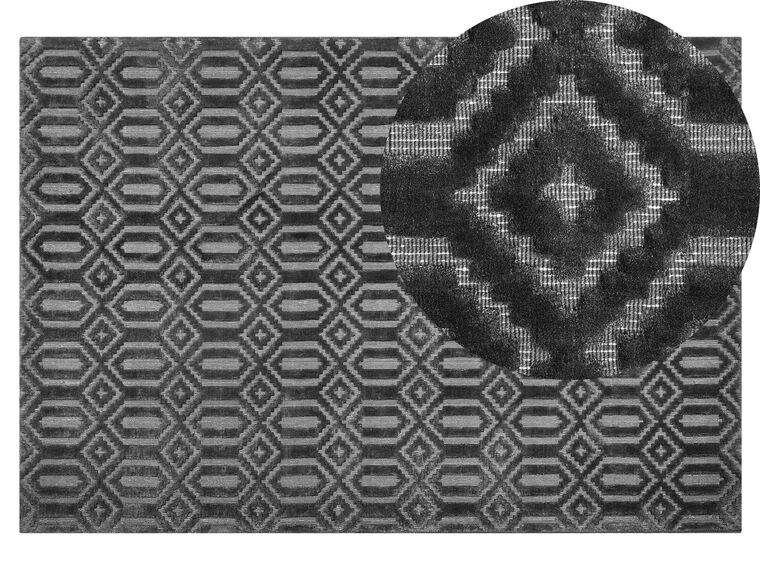 Viskózový koberec 140 x 200 cm tmavosivý ADATEPE_750672