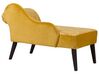Mini chaise longue en velours jaune côté droit BIARRITZ_733945