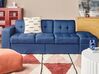 Sectional Sofa Bed with Ottoman Navy Blue FALSTER_898741