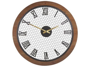 Reloj de pared madera oscura ø54 cm FUBEROS