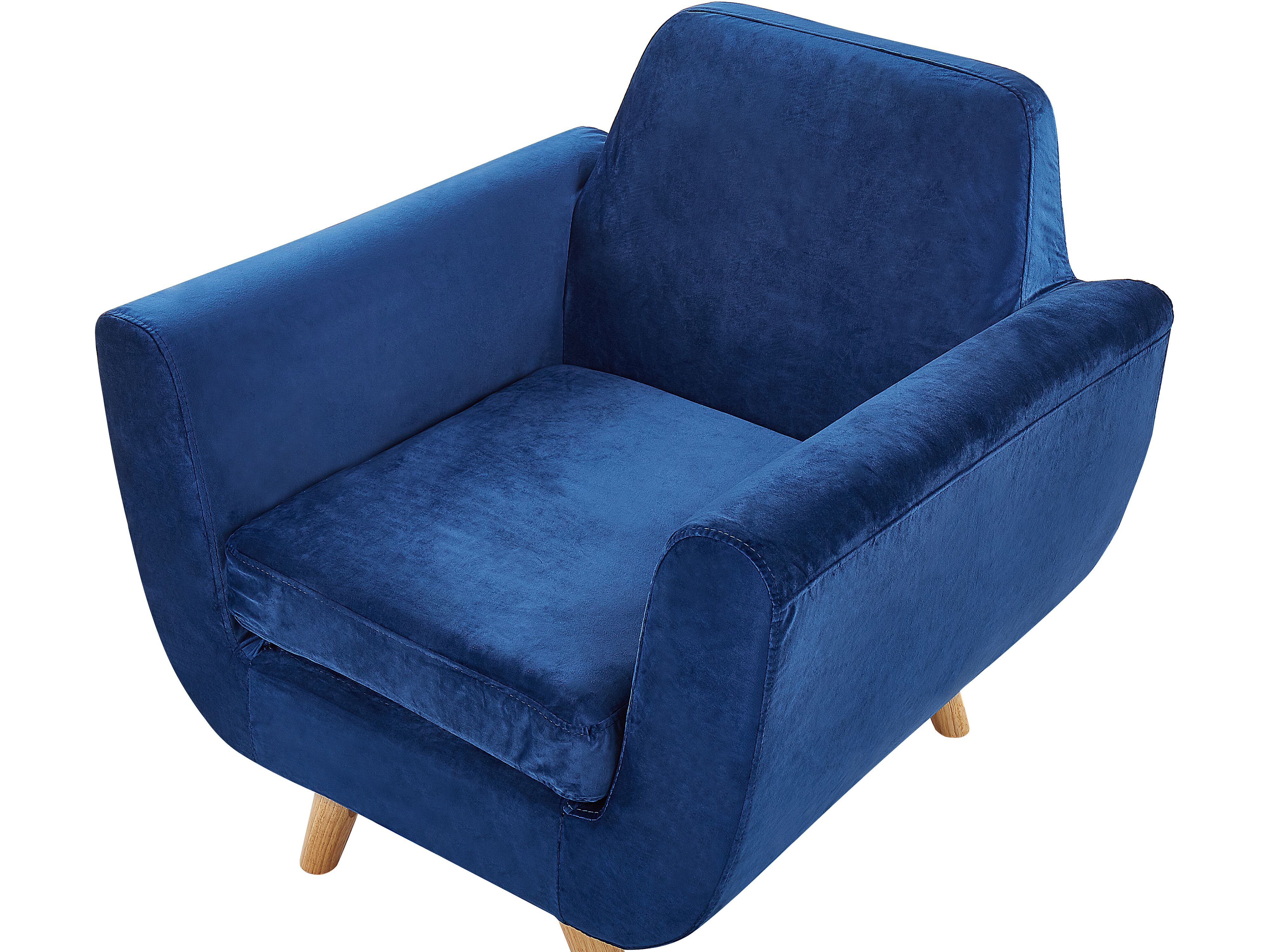 Poltrona in Tessuto Colore blu. Stile scandinavo. SERINO Poltrona in Tessuto Colore blu. Stile scandinavo. SERINO