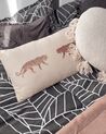 Bawełniana poduszka dekoracyjna z frędzlami ⌀ 45 cm beżowa MADIA_917839