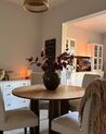 Mesa de jantar redonda cor de madeira escura ⌀ 120 cm ORIN_878150