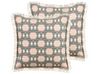 Set of 2 Cushions Geometric Pattern 60 x 60 cm Multicolour DIANTHUS_877738