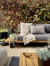 5 Seater Certified Acacia Wood Garden Corner Sofa Set Grey MYKONOS_829649