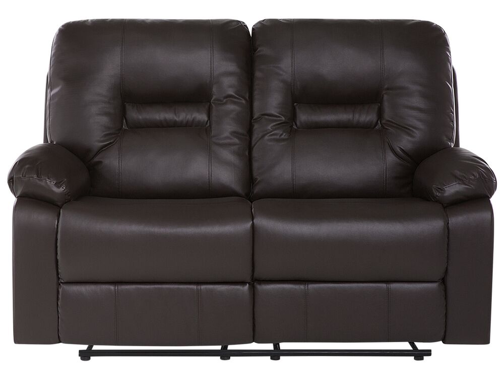 Faux Leather Living Room Set Brown BERGEN Beliani.co.uk