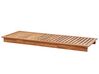 Tumbona reclinable de madera con cojín blanco crema GRANARI_863055