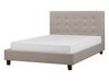 Fabric EU Double Size Bed Light Grey LA ROCHELLE_917171