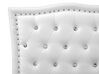 Faux Leather EU King Size Ottoman Bed White METZ_768825