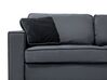3-Sitzer Sofa Samtstoff grau / schwarz FALUN_744320