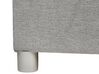 Cama de casal continental com arrumação em tecido cinzento claro 160 x 200 cm MINISTER_873515