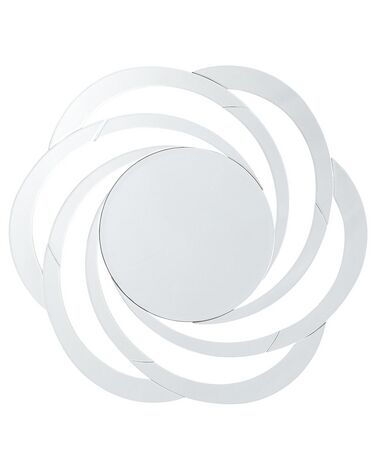 Nástěnné zrcadlo ⌀ 70 cm stříbrné TREBAN