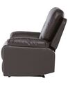 Faux Leather Manual Recliner Chair Brown BERGEN_681457