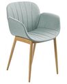 Set of 2 Fabric Dining Chairs Mint Green ALICE_868340