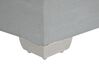 Letto boxspring in tessuto grigio chiaro 140 x 200 cm ADMIRAL_728121