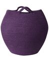 Conjunto de 2 cestas de algodón violeta 30 cm PANJGUR_846467
