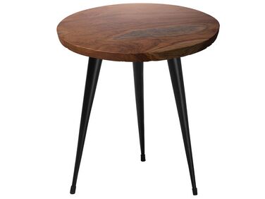 Odkladací stolík teakové drevo/čierna DETAH