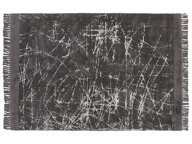 Viskózový koberec 160 x 230 cm tmavosivý HANLI
