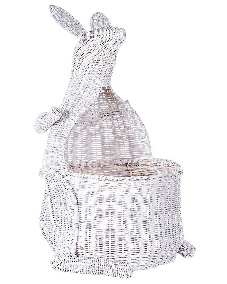 Rattan Kangaroo Basket White KAPITI_893655