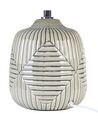 Lampada da tavolo ceramica grigio e bianco 35 cm CANELLES_844203