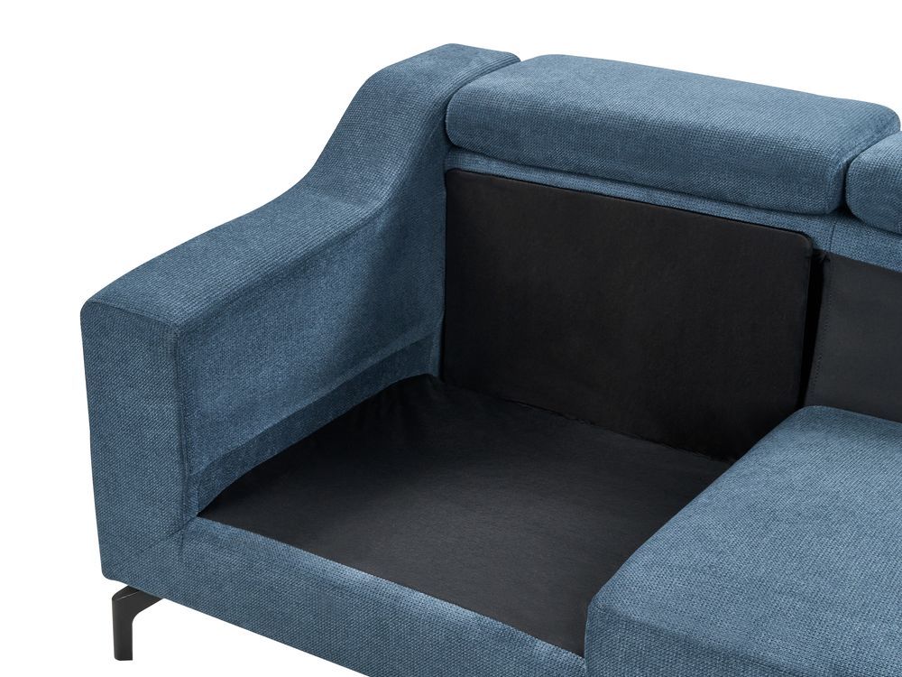 Ecksofa Polsterbezug marineblau GLOSLI | Beliani.at