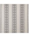 Teppich Wolle beige / grau 200 x 200 cm geometrisches Muster Kurzflor BOZOVA_848513