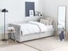 Sametová postel s úložným prostorem 90 x 200 cm šedá MARRAY_870832