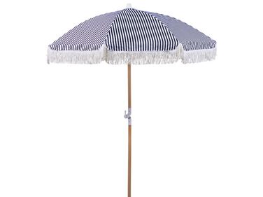 Parasol ogrodowy ⌀ 150 cm czarny z białym MONDELLO