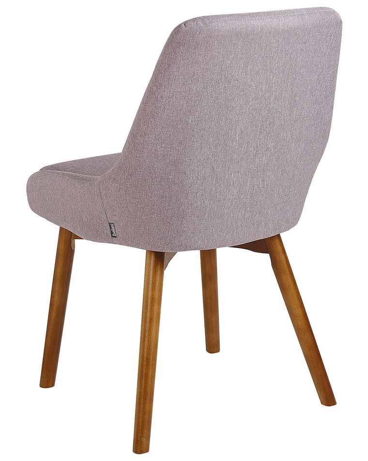 Set of 2 Fabric Dining Chairs Taupe MELFORT Beliani.co.uk