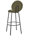 Set of 2 Boucle Bar Chairs Green EMERY_915922