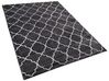 Teppich dunkelgrau / silber marokkanisches Muster 160 x 230 cm Kurzflor YELKI_805108