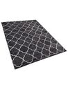 Teppich dunkelgrau / silber marokkanisches Muster 160 x 230 cm Kurzflor YELKI_805108
