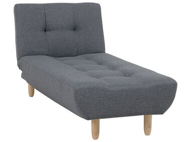 Fabric Chaise Lounge Grey ALSTEN