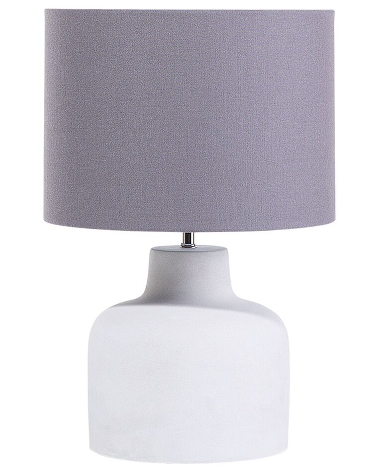 Lámpara de mesa gris claro/blanco 43 cm BHIMA_673426