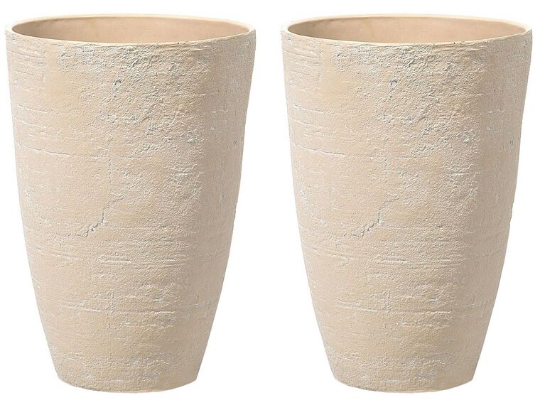 Set di 2 vasi beige sabbia 43 x 43 x 60 CAMIA_841572