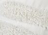 Conjunto de 2 almofadas decorativas com forma de croissant em algodão branco 40 x 25 cm SNOWDROP_906062