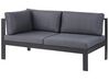 Lounge Set Kunstholz schwarz 5-Sitzer Auflagen grau MESSINA_769440