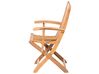 Set of 2 Garden Folding Chairs Light Wood MAUI_722065