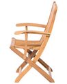Zestaw 2 krzeseł ogrodowych drewniany MAUI_722065