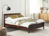 Łóżko drewniane 140 x 200 cm ciemne drewno MAYENNE_876592