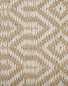 Teppich beige 50 x 80 cm geometrisches Muster Kurzflor zweiseitig POZANTI_791008