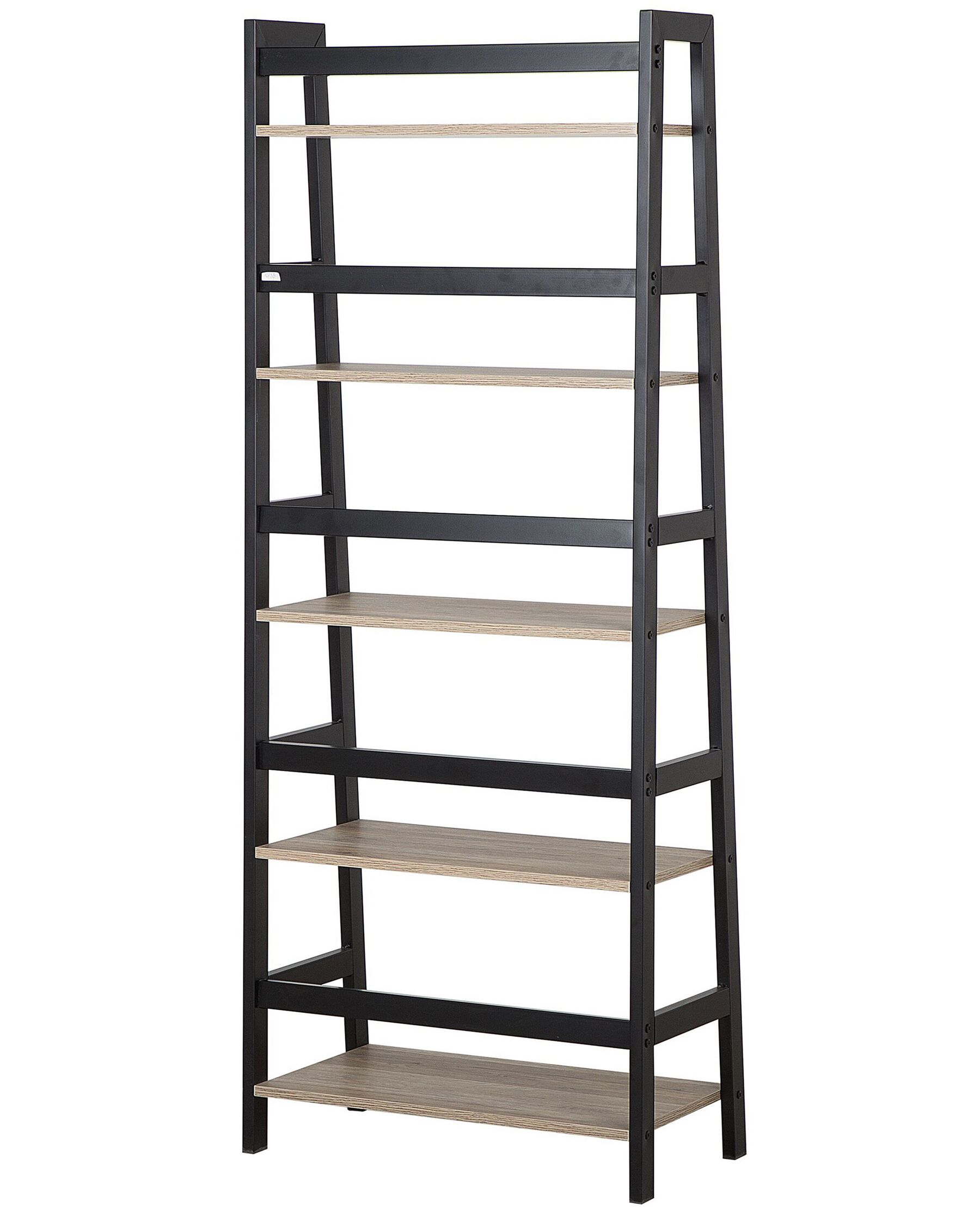 Estante madera clara/negro con 5 baldas CROYDON | Beliani.es