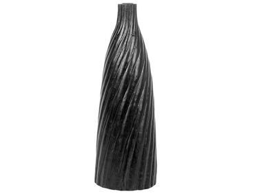 Decoratieve vaas zwart terracotta 45 cm FLORENTIA S