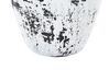Dekovase Terrakotta schwarz / weiß 33 cm DELFY _850263