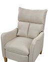 Fabric Recliner Chair Beige ROYSTON_884481