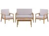 4 Seater Acacia Wood Garden Sofa Set Taupe PALLANO_777918
